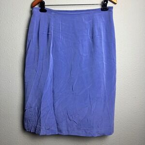 Travis Ayers Knee Length Silk Pencil Skirt Business Career Wear Purple Size‎ 14